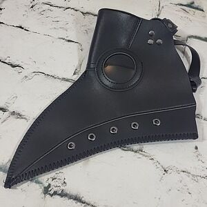 Plague Doctor Bird Mask, Gothic Cosplay Black Retro Steampunk Scary Halloween